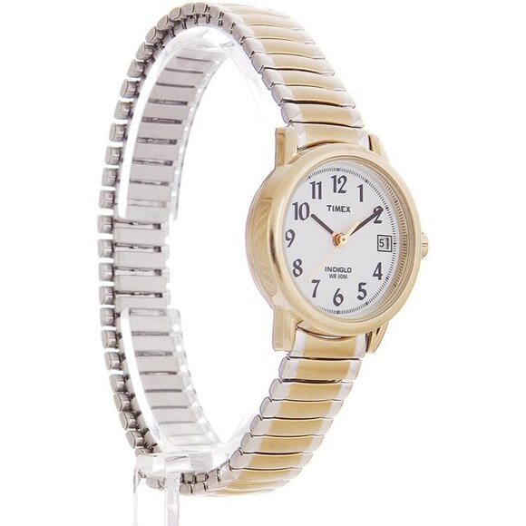 ? Timex Reader Watch Women White Easy Stainless Steel Mineral Crystal Watch